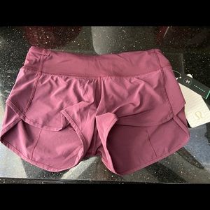 Lululemon speed shorts 2.5” sz 4